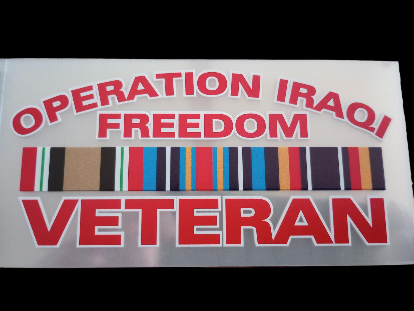 U.S MILITARY OPERATION IRAQI FREEDOM OIF VETERAN WINDOW DECAL BUMPER STICKER