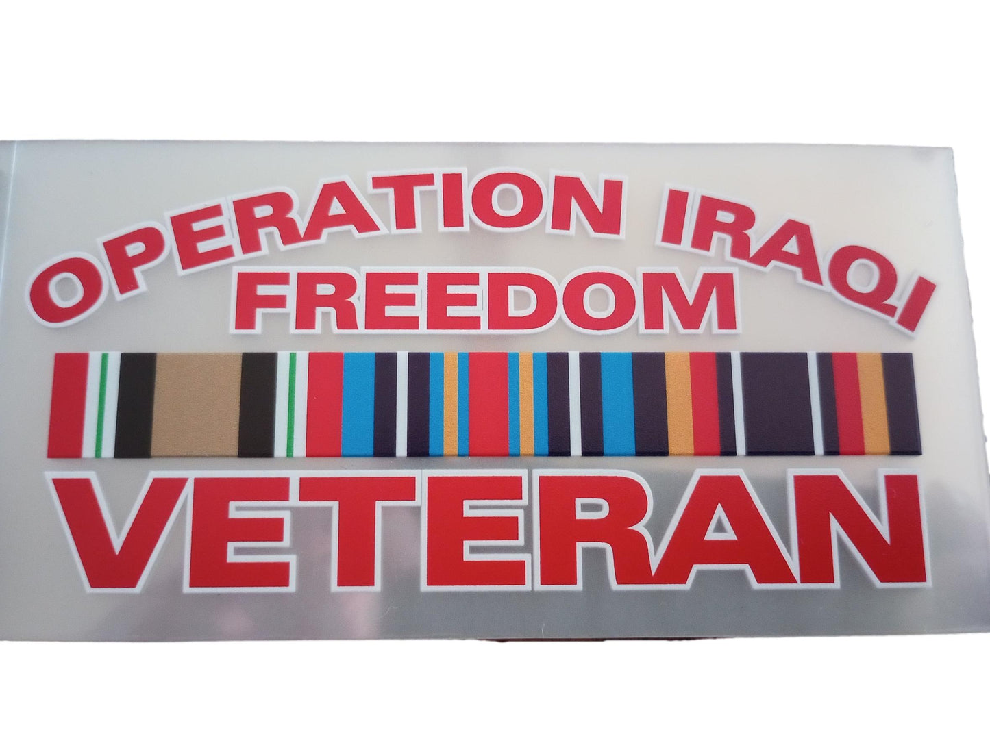 U.S MILITARY OPERATION IRAQI FREEDOM OIF VETERAN WINDOW DECAL BUMPER STICKER