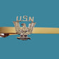 U.S MILITARY NAVY U.S.N EAGLE TIE BAR TIE TAC  CLIP ON U.S.A MADE