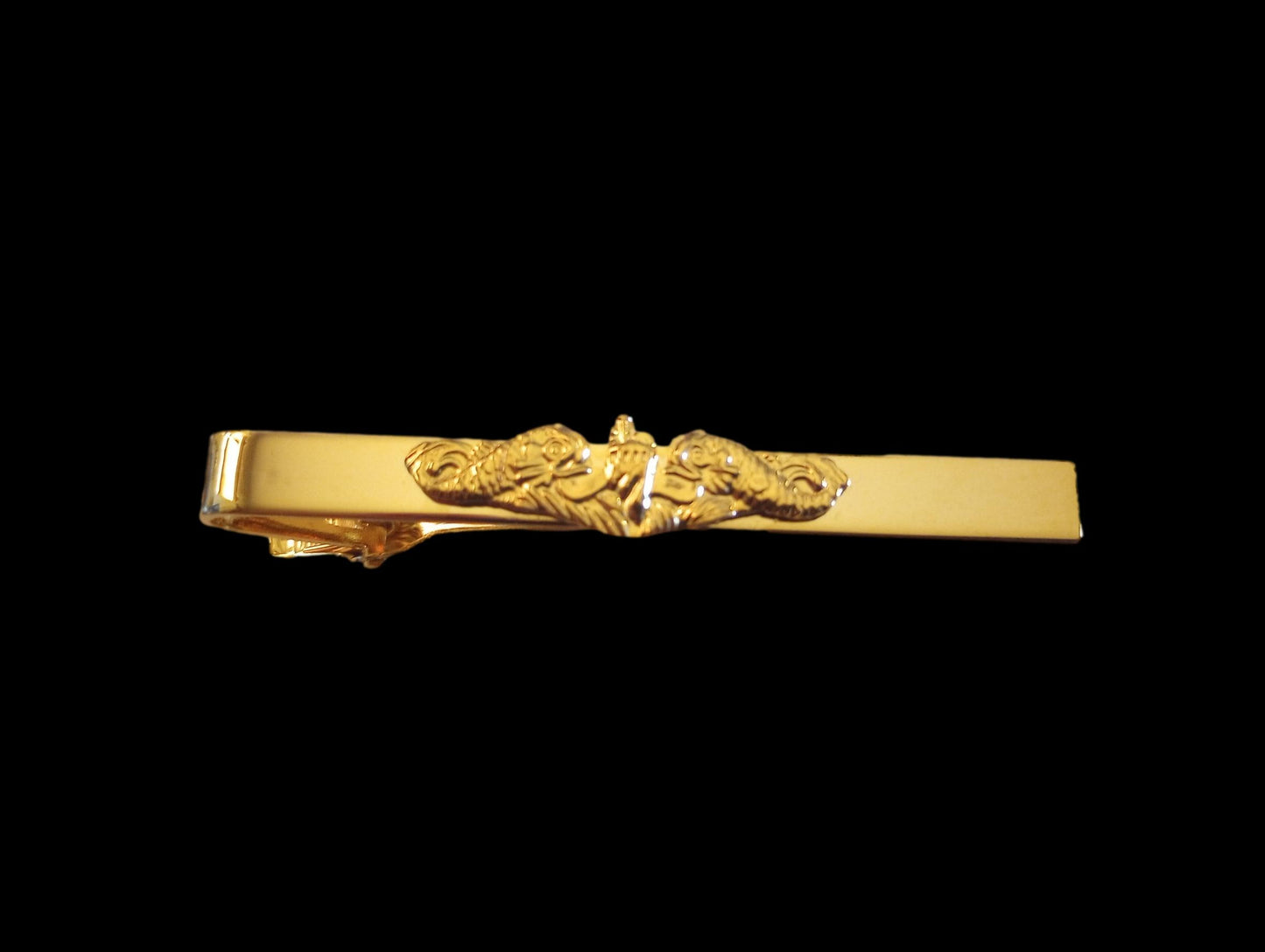 U.S MILITARY NAVY GOLD OFFICERS SUBMARINE SERVICE BADGE TIE BAR TIE TAC U.S MADE