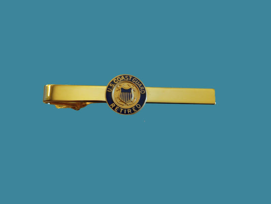 U.S NAVY COAST GUARD RETIRED TIE BAR / TIE TAC CLIP ON TYPE U.S.A MADE