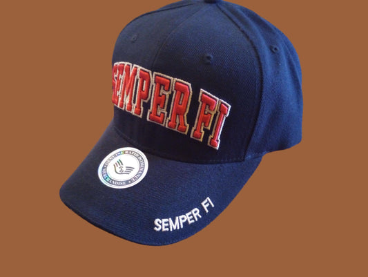 New U.S Military Marine Corps Semper Fi Hat 3-D Embroidered Legend Baseball Cap