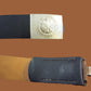 POST WAR WEST GERMAN ARMY BW LEATHER BELT + BUCKLE SIZE LARGE 110CM 42" INCHES