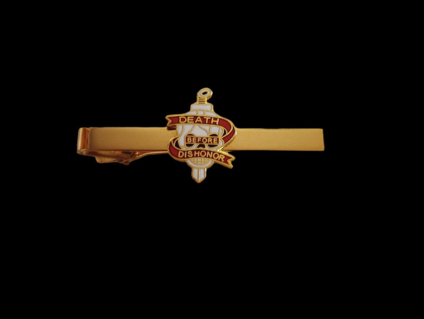 DEATH BEFORE DISHONOR TIE BAR TIE TAC  CLIP ON U.S.A MADE