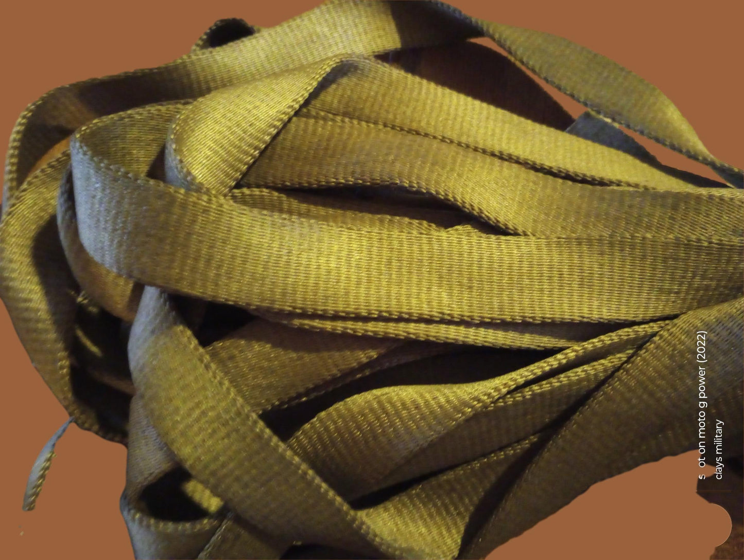 U.S MILITARY HEAVY DUTY OD NYLON STRAPS 1 INCH X 58 FEET FROM CARGO PARACHUTES