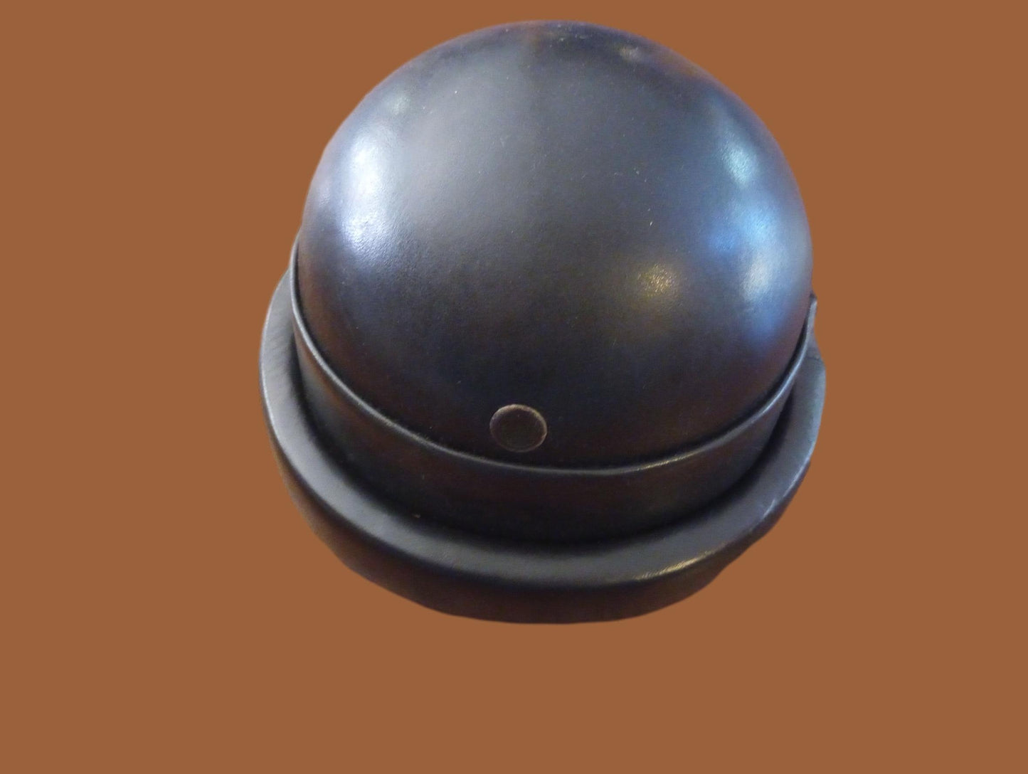 WWII OR POST WAR M-35 ITALIAN MILITARY LEATHER TANKERS HELMET ORIGINAL 1964