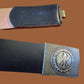 POST WAR WEST GERMAN ARMY BW LEATHER BELT + BUCKLE SIZE LARGE 110CM 42" INCHES