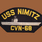 USS NIMITZ CVN-68 U.S NAVY CARRIER SHIP HAT PATCH U.S.A MADE HEAT TRANSFER