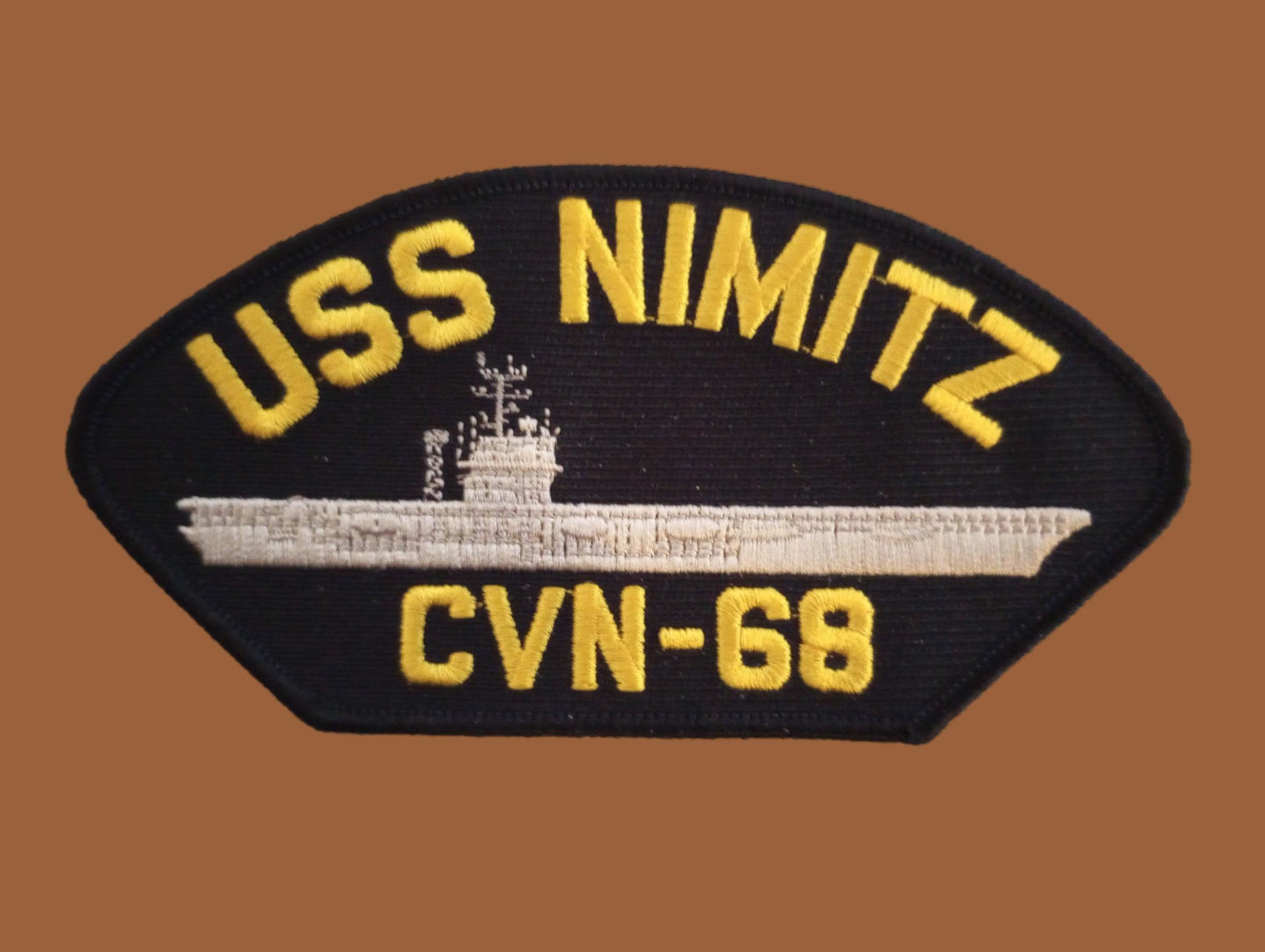 USS NIMITZ CVN-68 U.S NAVY CARRIER SHIP HAT PATCH U.S.A MADE HEAT TRANSFER