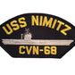 USS NIMITZ CVN-68 U.S NAVY CARRIER SHIP HAT PATCH U.S.A MADE HEAT TRANSFER