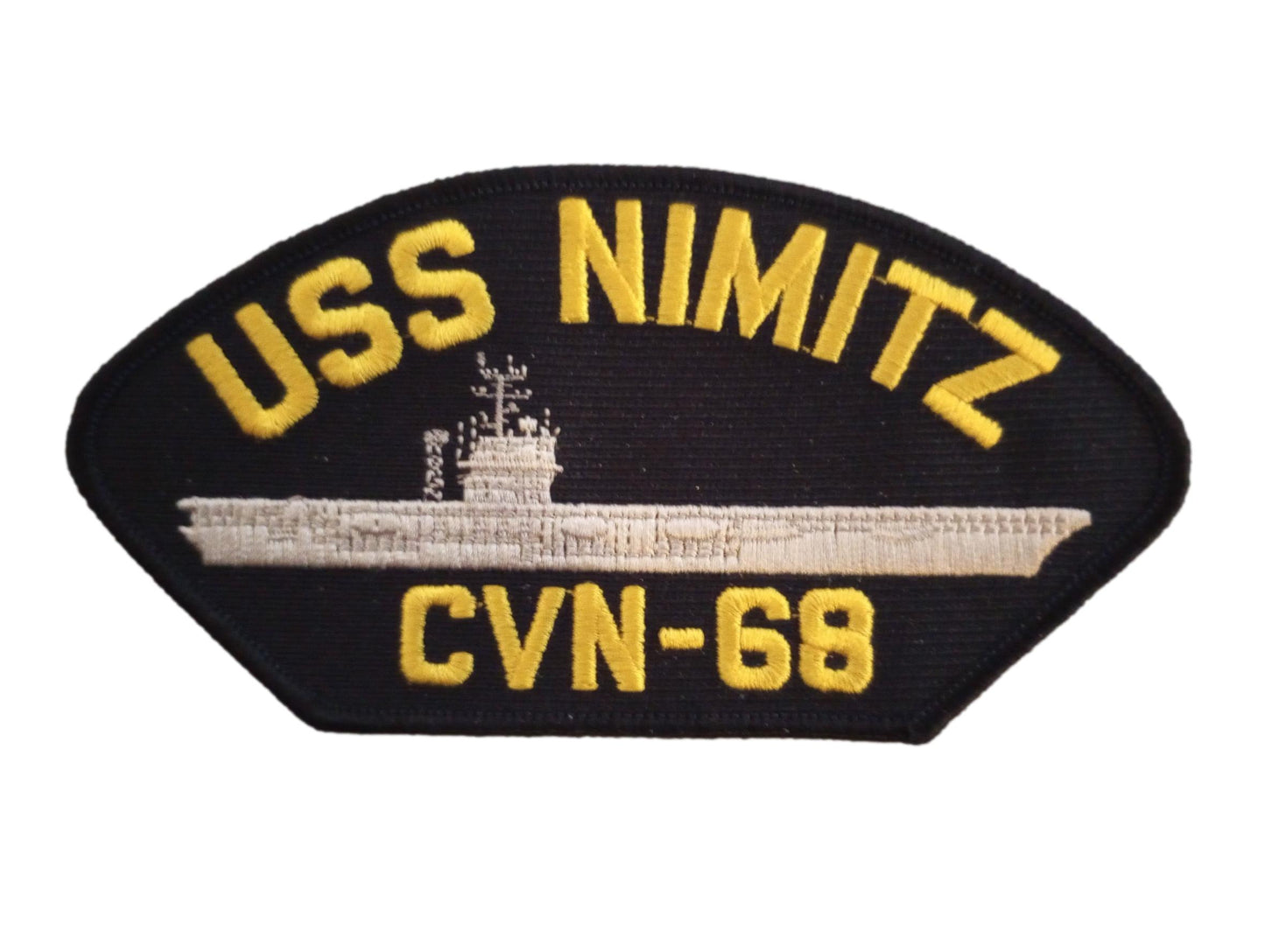 USS NIMITZ CVN-68 U.S NAVY CARRIER SHIP HAT PATCH U.S.A MADE HEAT TRANSFER