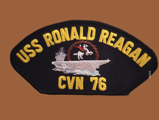 U.S NAVY SHIP HAT PATCH USS RONALD REAGAN CVN-76 HEAT TRANSFER PATCH USA MADE