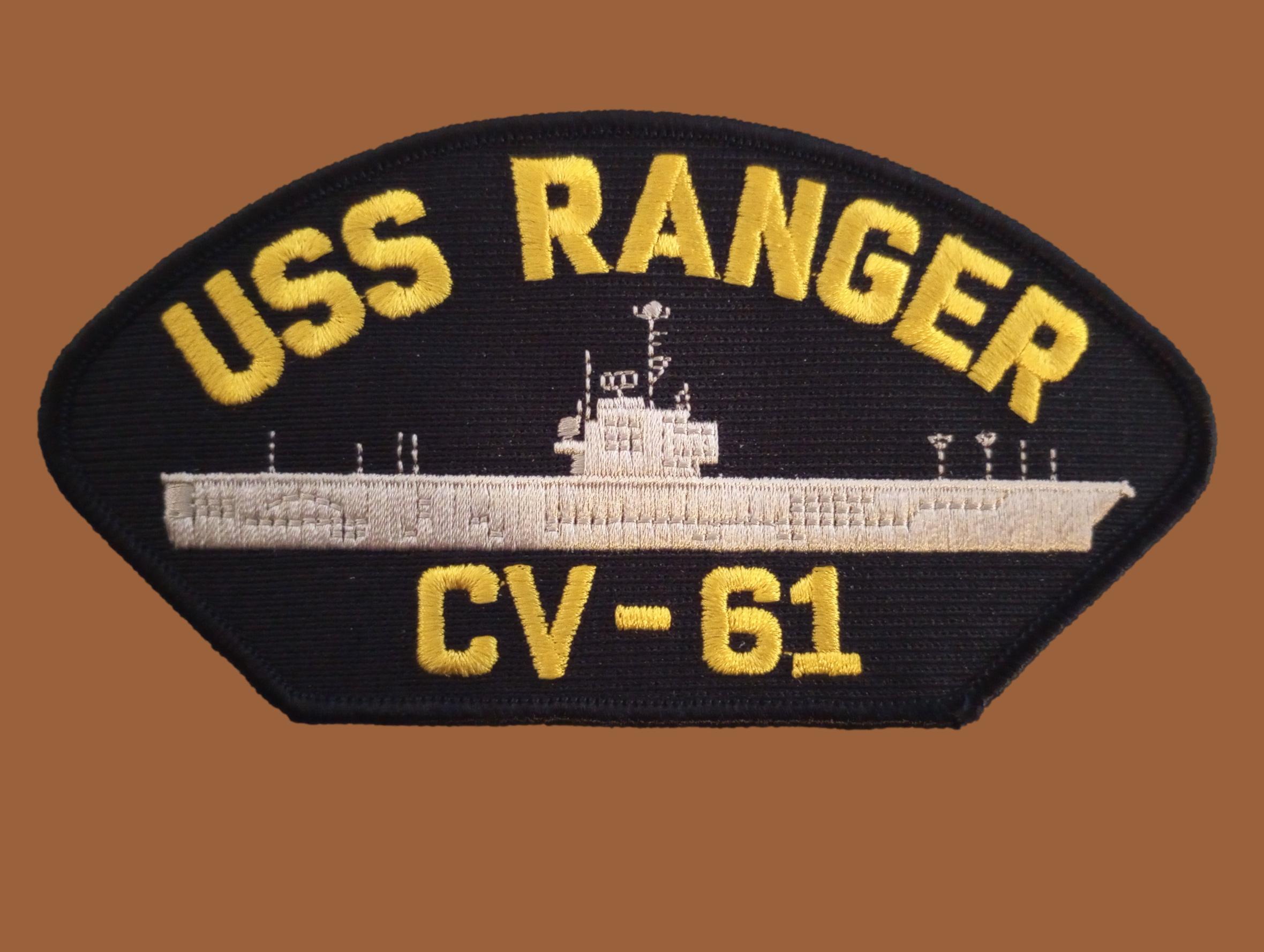 U.S NAVY SHIP HAT PATCH. USS RANGER CV-61 SHIP PATCH U.S.A MADE NAVY C ...