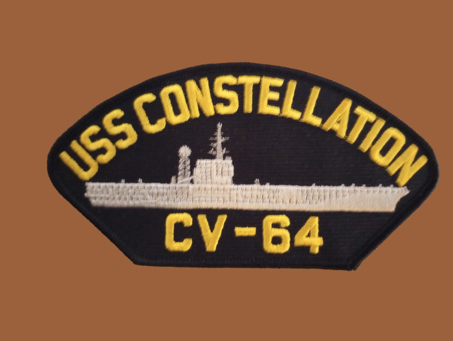 USS CONSTELLATION CV-64 U.S NAVY SHIP HAT PATCH CARRIER USA MADE HEAT TRANSFER