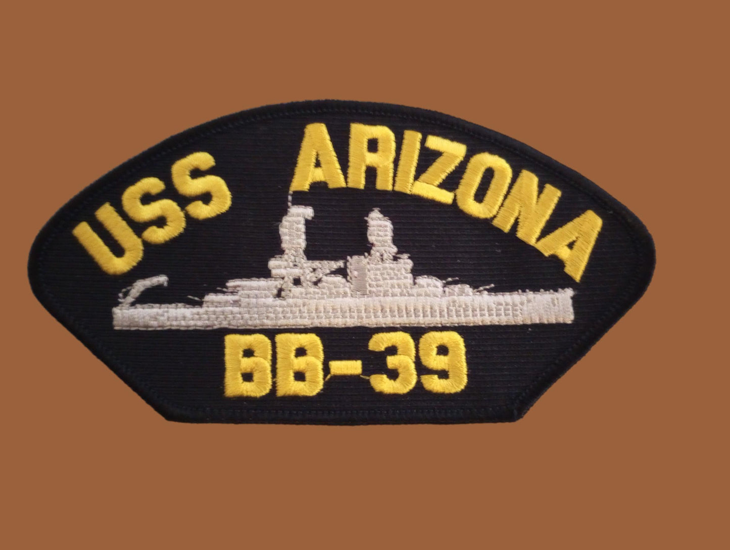 USS ARIZONA BB-39 U.S MILITARY NAVY SHIP HAT PATCH U.S.A MADE HEAT TRANSFER