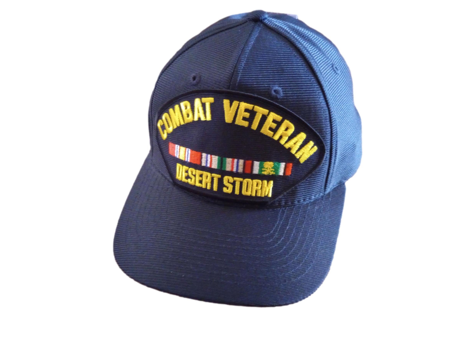 DESERT STORM COMBAT VETERAN HAT OFFICIAL U.S MILITARY BALL CAP U.S.A MADE