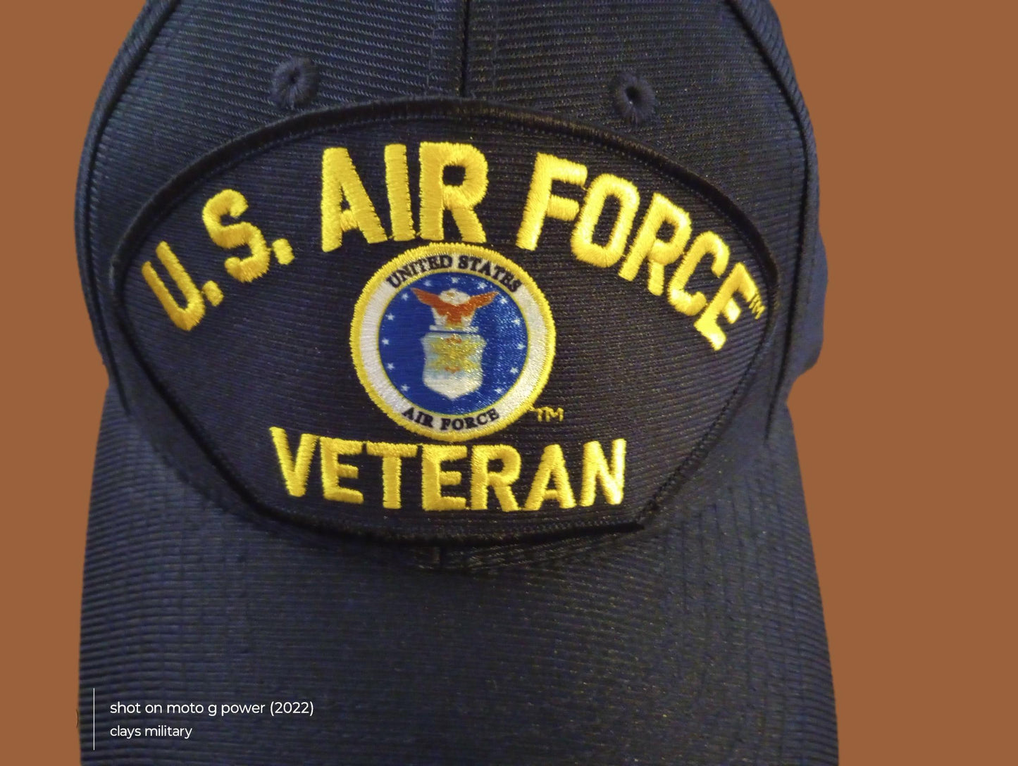 U.S AIR FORCE VETERAN HAT OFFICIAL U.S MILITARY BALL CAP U.S.A MADE