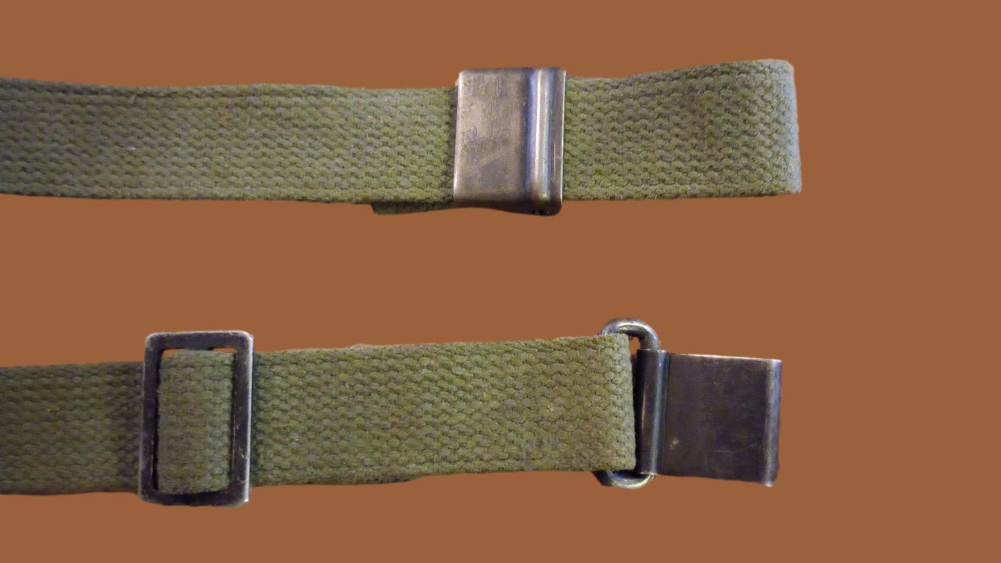 U.S MILITARY WWII OR POST WAR M-1 GARAND OD GREEN WEB RIFLE SLING