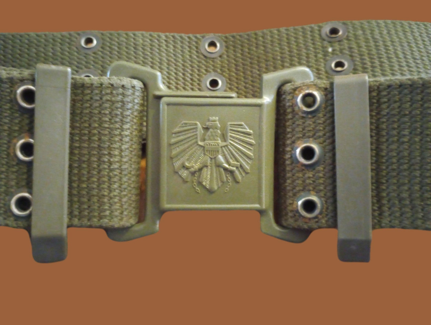 GENUINE AUSTRIAN MILITARY GLOCK ARMY COMBAT PISTOL BELT AND BUCKLE