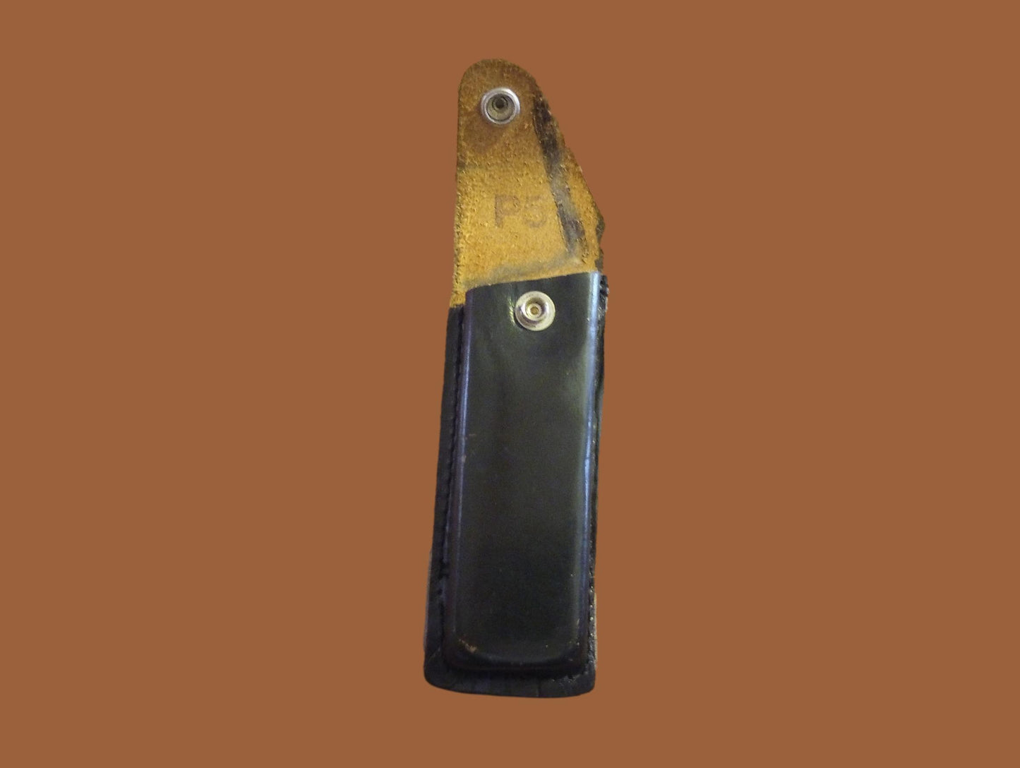 German Walther Magazine Pouch P-38 Black Leather P-5 Police 9 mm 8 Round Genuine