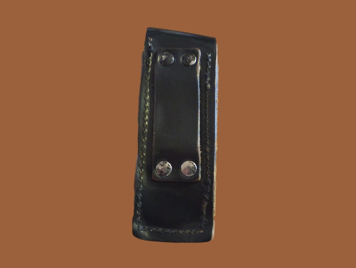 German Walther Magazine Pouch P-38 Black Leather P-5 Police 9 mm 8 Round Genuine