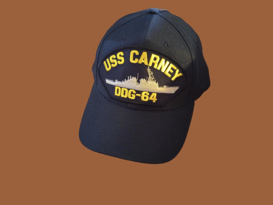 USS CARNEY DDG - 64 U.S NAVY SHIP HAT U.S MILITARY OFFICIAL BALL CAP U.S.A MADE