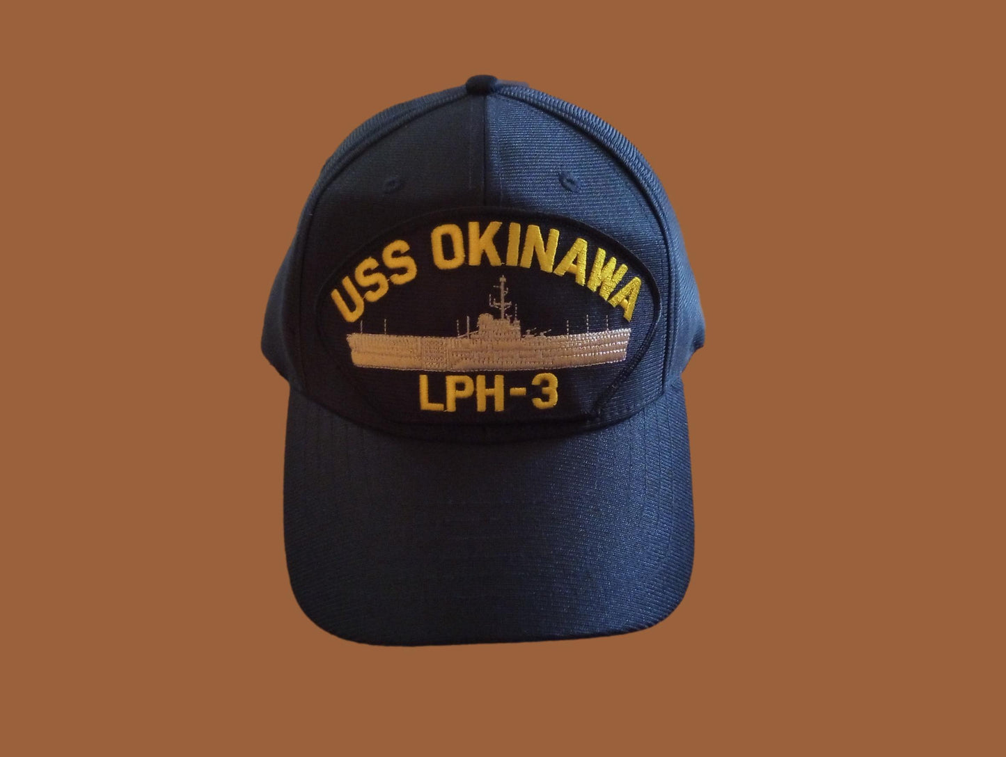 USS OKINAWA LPH-3 NAVY SHIP HAT U.S MILITARY OFFICIAL BALL CAP U.S.A MADE