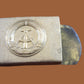 EAST GERMAN ARMY LEATHER BELT & BUCKLE VINTAGE COLD WAR GERMAN MILITARY SURPLUS