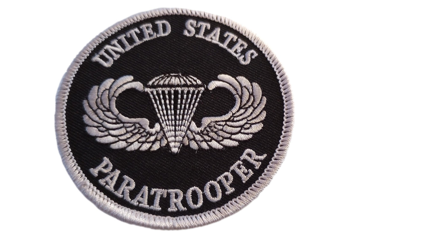 U.S MILITARY ARMY UNITES STATES PARATROOPER EMBROIDERED PATCH 3" X 3"