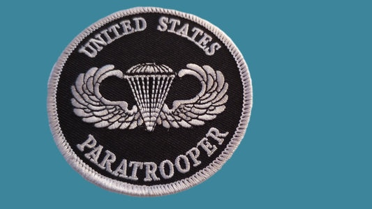 U.S MILITARY ARMY UNITES STATES PARATROOPER EMBROIDERED PATCH 3" X 3"