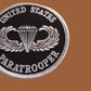 U.S MILITARY ARMY UNITES STATES PARATROOPER EMBROIDERED PATCH 3" X 3"