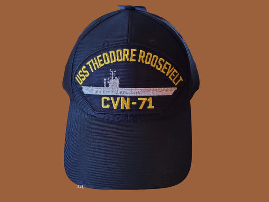 USS THEODORE ROOSEVELT CVN 71 NAVY SHIP HAT U.S MILITARY OFFICIAL BALL CAP USA