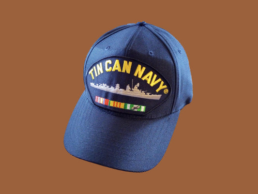 TIN CAN NAVY SHIP HAT U.S MILITARY OFFICIAL BALL CAP U.S.A MADE VIETNAM VETERAN