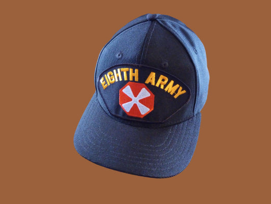 U.S MILITARY EIGHTH 8TH ARMY HAT U.S MILITARY OFFICIAL BALL CAP U.S.A MADE