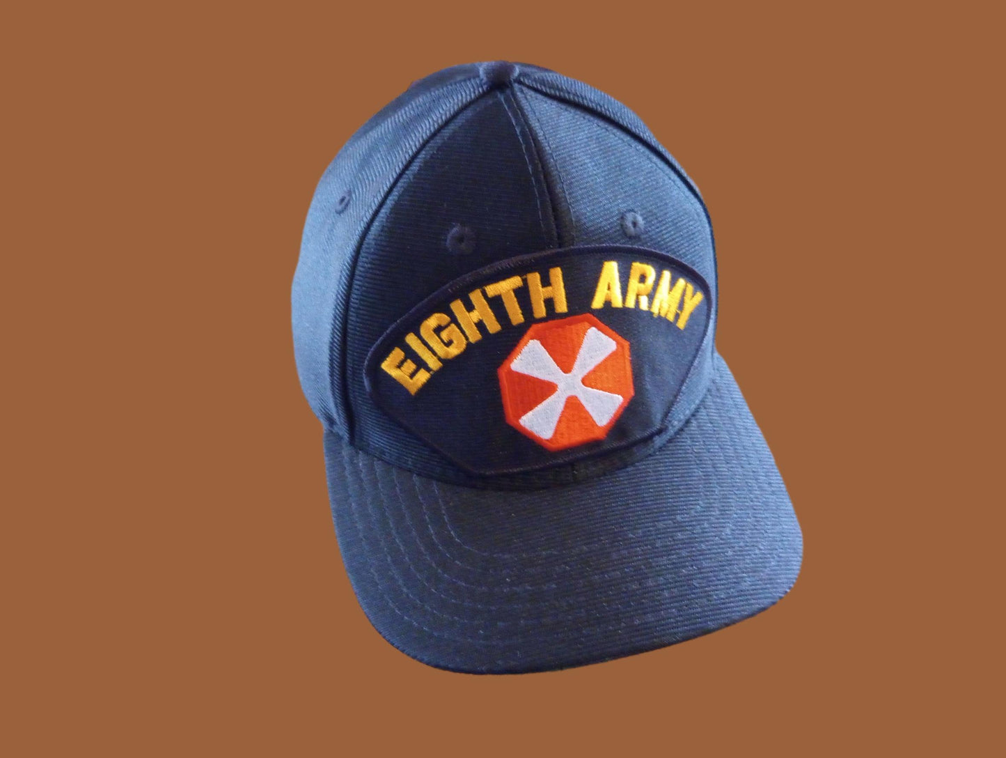 U.S MILITARY EIGHTH 8TH ARMY HAT U.S MILITARY OFFICIAL BALL CAP U.S.A MADE