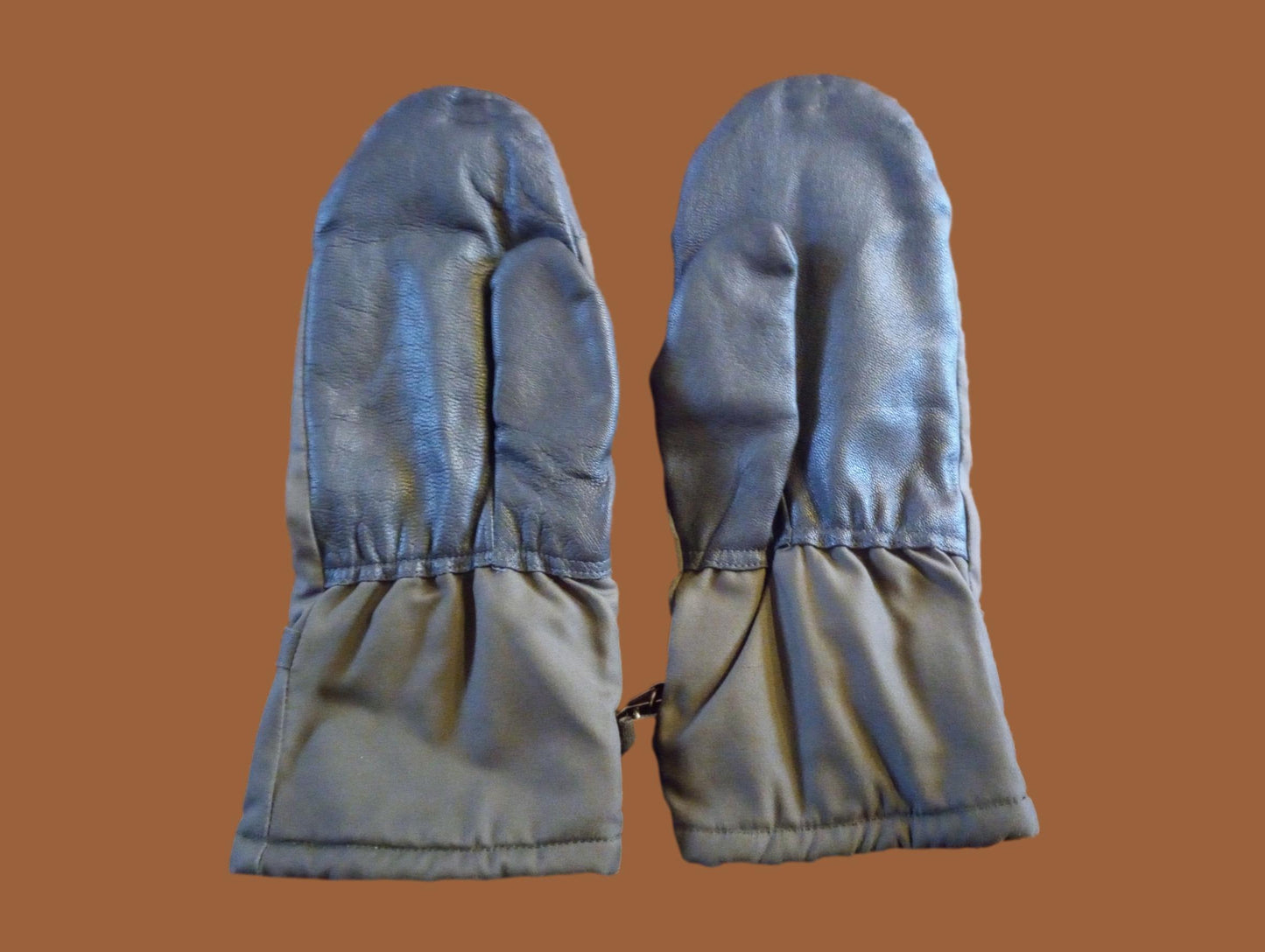 GERMAN MILITARY LINED MITTENS ARMY COLD WEATHER LEATHER PALMS SURPLUS