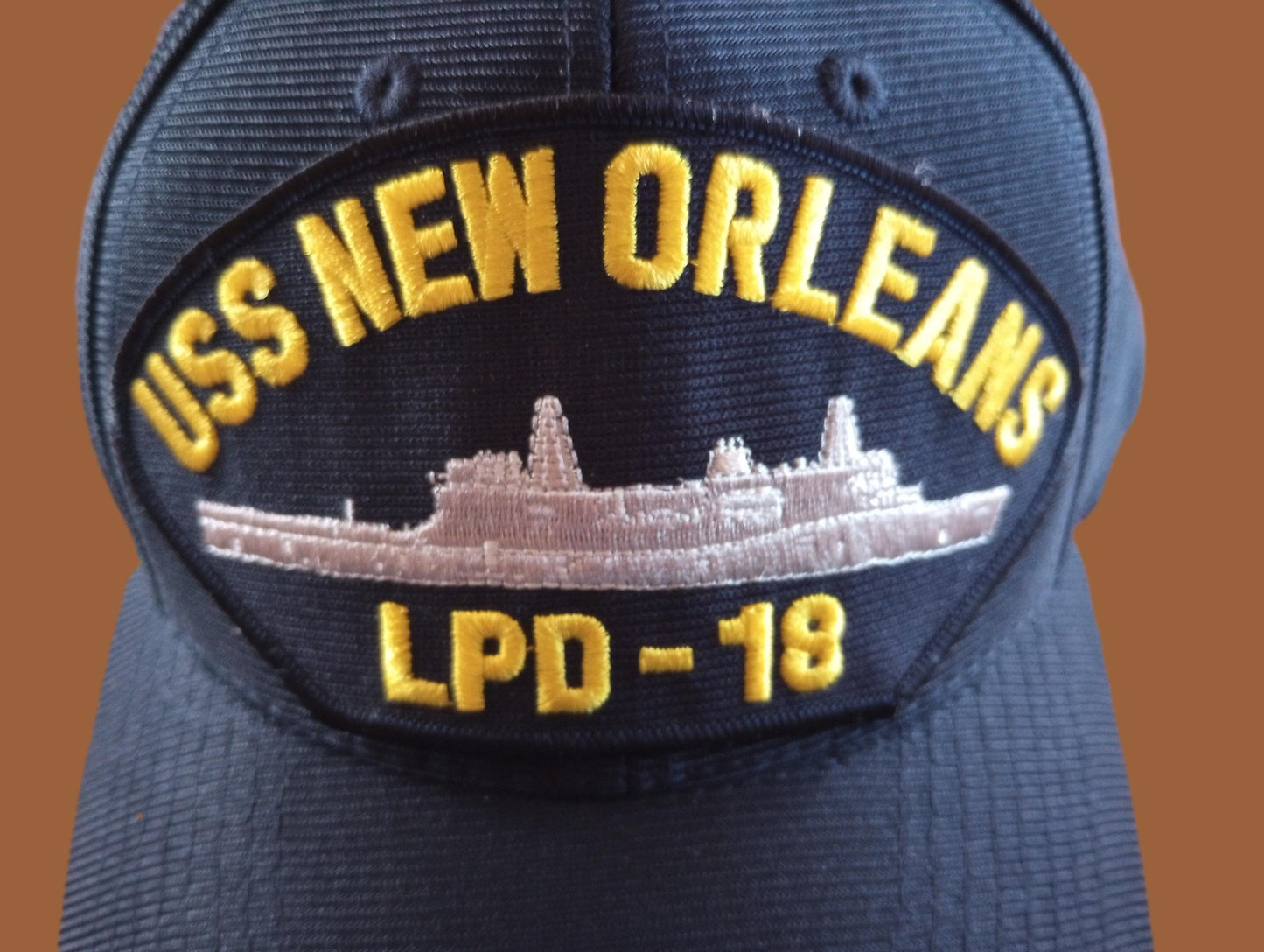 USS NEW ORLEANS LPD-18 NAVY SHIP HAT U.S MILITARY OFFICIAL BALL CAP U.S.A MADE