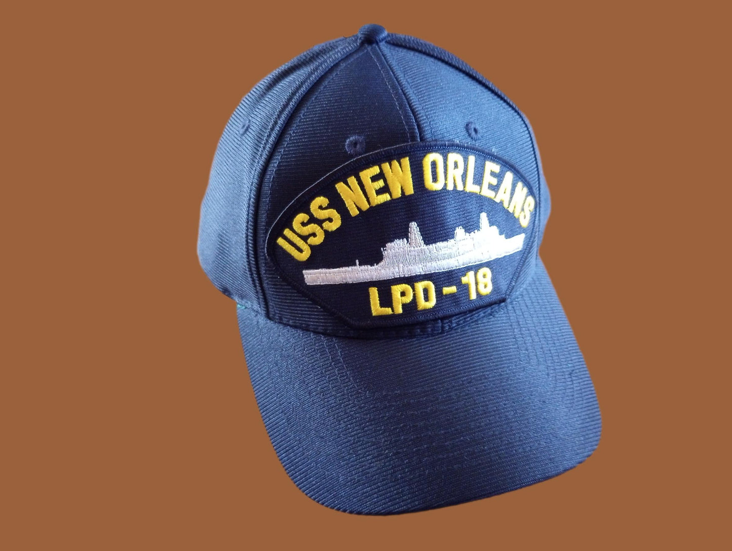 USS NEW ORLEANS LPD-18 NAVY SHIP HAT U.S MILITARY OFFICIAL BALL CAP U.S.A MADE