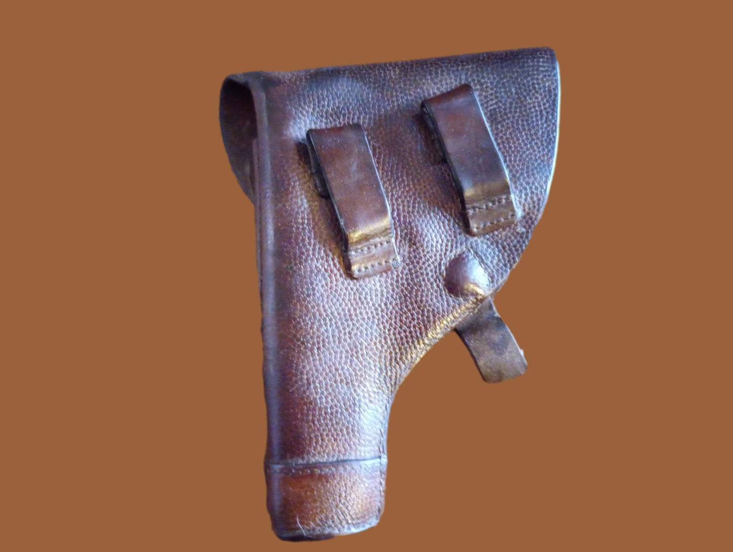 WWII SWEDISH MILITARY BROWNING PISTOL HOLSTER LEATHER M1903/07 STAMPED I11 35/50