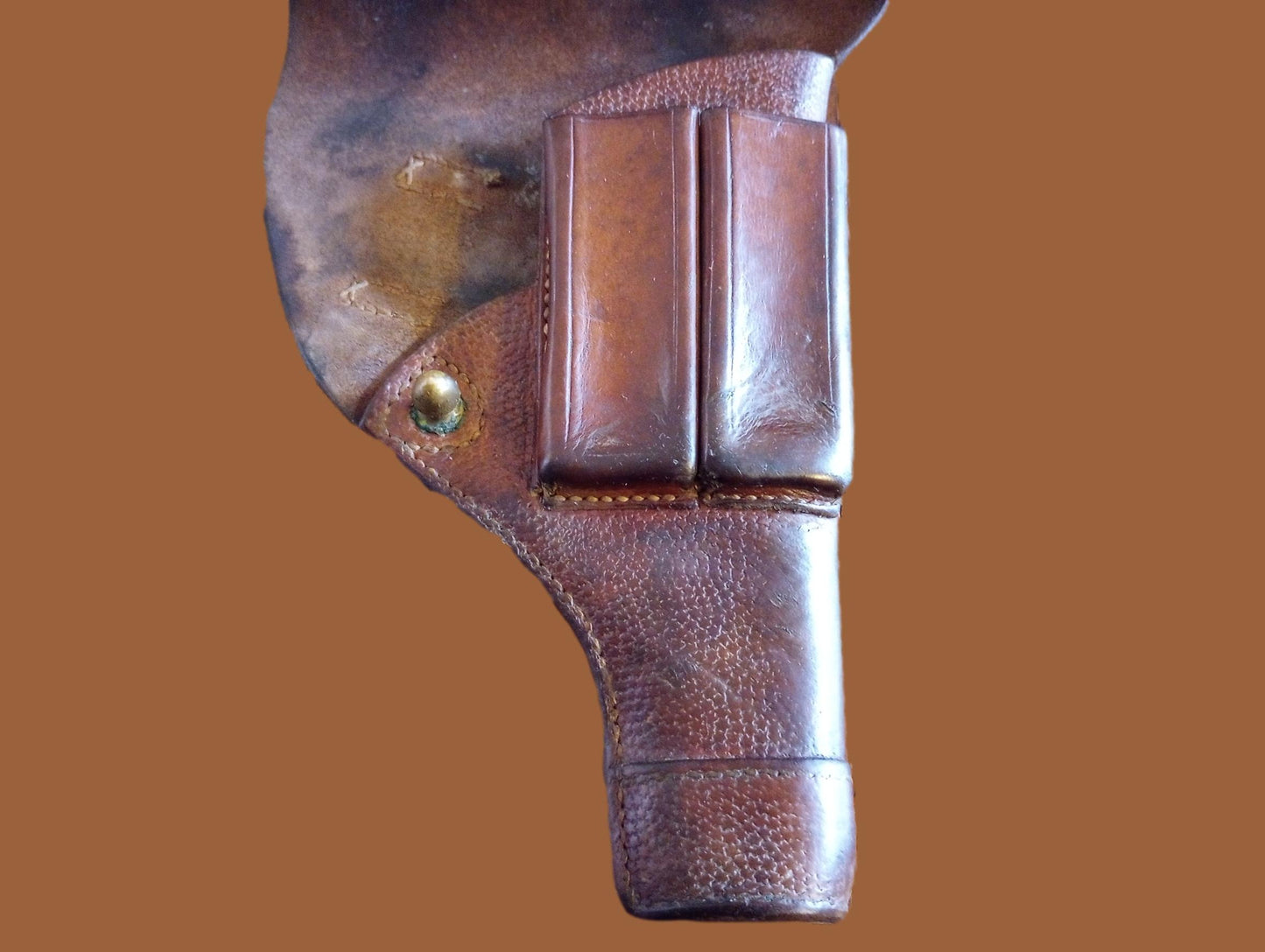 WWII SWEDISH MILITARY BROWNING PISTOL HOLSTER LEATHER M1903/07 STAMPED I11 35/50