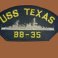 USS TEXAS BB-35 U.S NAVY SHIP HAT PATCH BATTLESHIP USA MADE