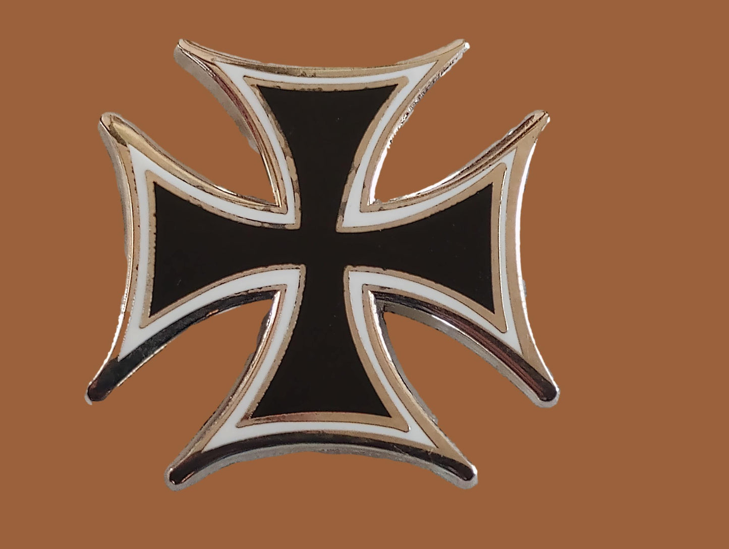 IRON CROSS HAT PIN LAPEL DOUBLE POST PIN