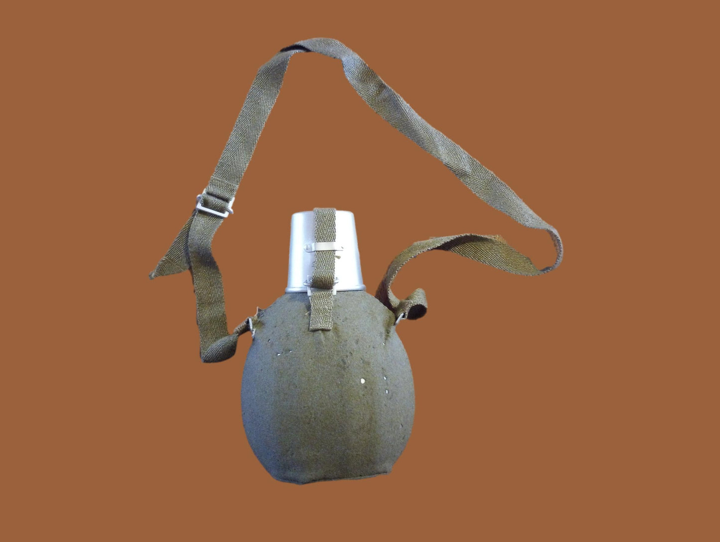 WWII ITALIAN MILITARY MOUNTAIN TROOPS CANTEEN. NORTH AFRICA ENGINEER CANTEEN