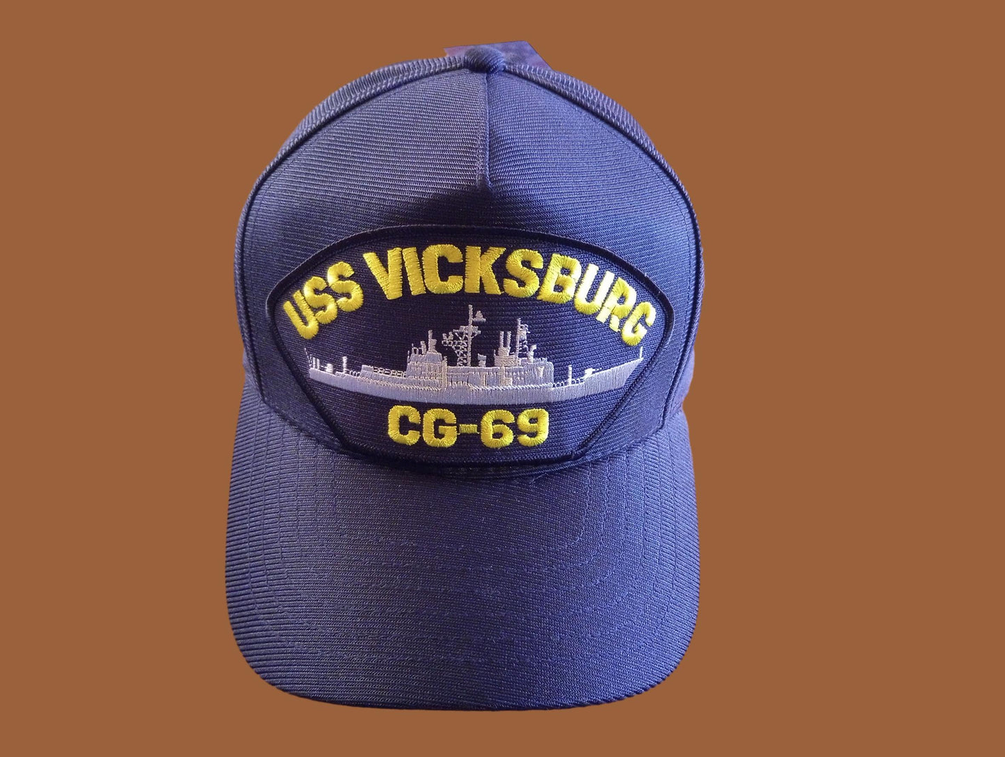 USS VICKSBURG CG-69 U.S NAVY SHIP HAT OFFICIAL MILITARY BALL CAP U.S.A MADE