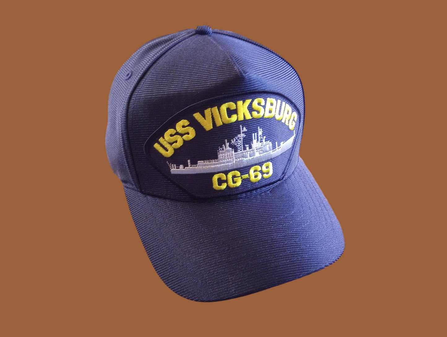 USS VICKSBURG CG-69 U.S NAVY SHIP HAT OFFICIAL MILITARY BALL CAP U.S.A MADE