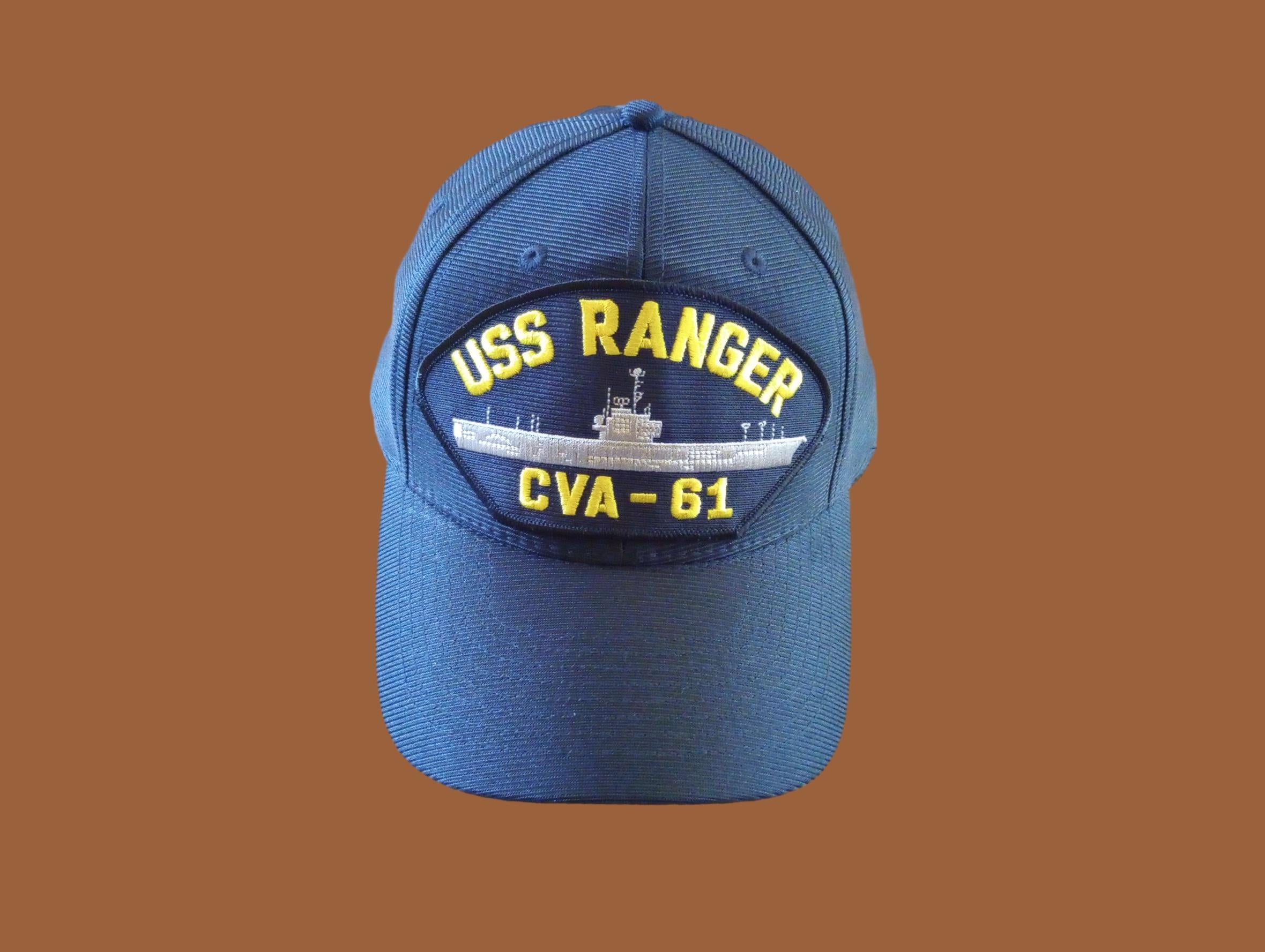 USS RANGER CVA-61 NAVY SHIP HAT U.S MILITARY OFFICIAL BALL CAP U.S.A M ...