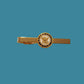 U.S MILITARY NAVY TIE BAR OR TIE TAC CLIP ON TYPE ROUND NAVY INSIGNIA