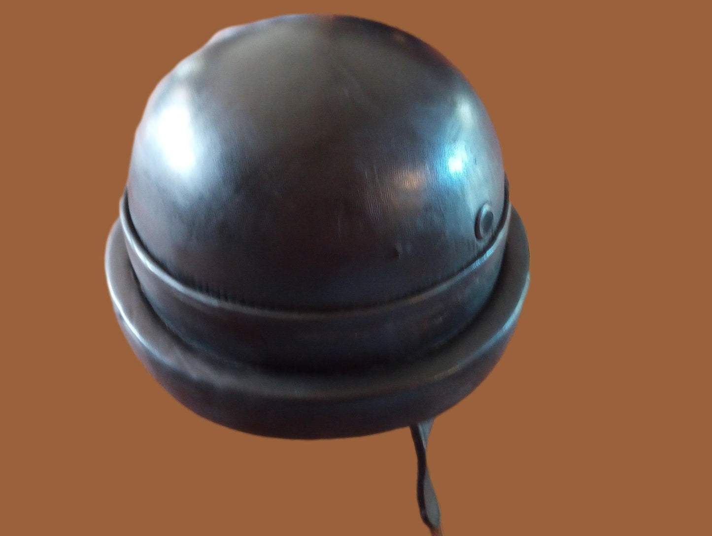 WWII OR POST WAR M-35 ITALIAN MILITARY LEATHER TANKERS HELMET ORIGINAL 1964