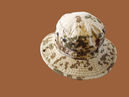 ORIGINAL GERMAN TROPICAL CAMOUFLAGE BOONIE HAT 58 MEDIUM 7 1/8