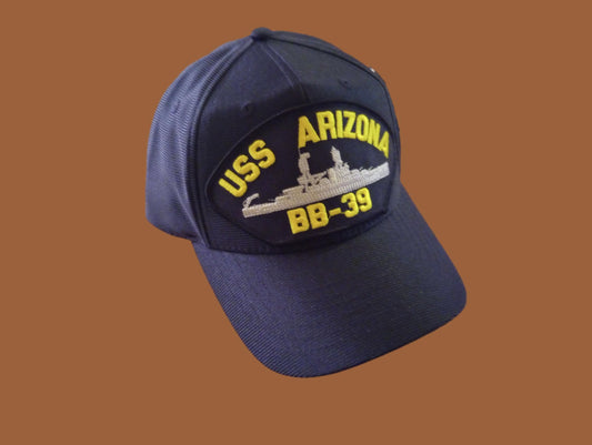 USS ARIZONA BB-39 NAVY SHIP HAT OFFICIAL U.S MILITARY BALL CAP U.S.A MADE